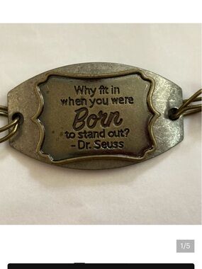 Dr. Seuss bracelet inspirational toggle closure